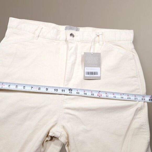 Everlane The Moleskin Way-High Pant in Canvas Beige Organic Cotton Size 16 NWT - Picture 14 of 16
